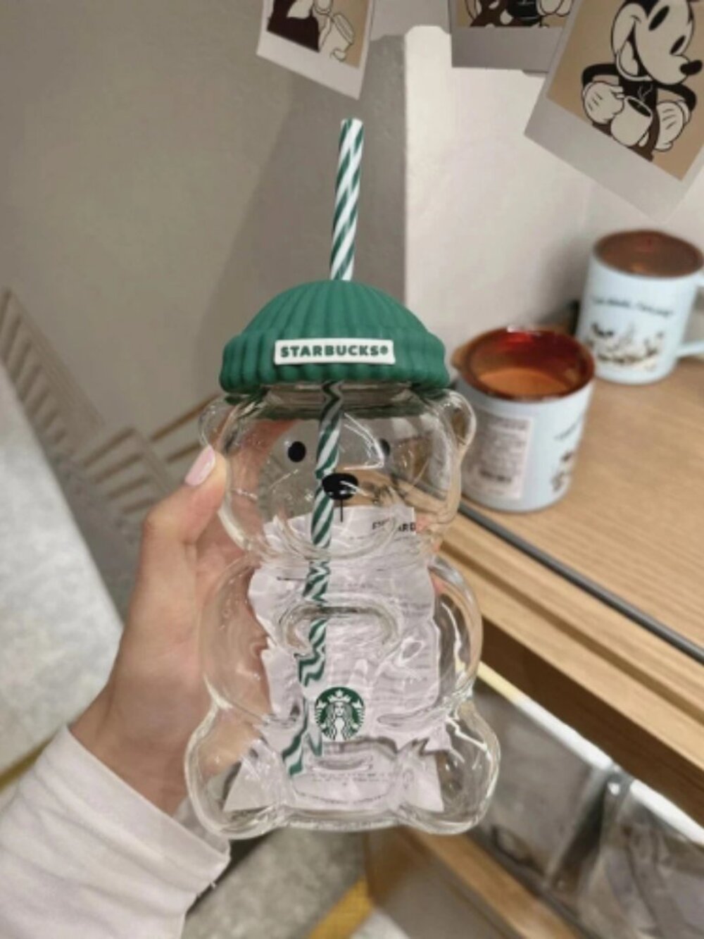 BRAND NEW Starbucks Bearista Bear Glass Cold Cup - Picture 3 of 3